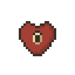 A small red pixel-art heart